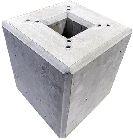 DIE-LADESÄULE.DE Fertigfundament aus Beton - Speziell für unsere Ladesäulen geeignet - Inklusive Schrauben und Zubehör - 31 Kg
