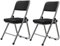 Lvhecforhm 2er Set Klappstuhl mit Rückenlehne, Esszimmerstühle, Küchenstuhl mit Stahlrahmen, Esszimmerstuhl Konferenzstuhl Klappbar, Klappstühle Schwarz Leder, Loungesessel, Modern Freien Klappstühle