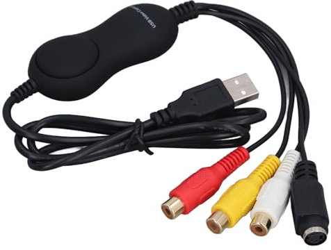USB 2.0-Videoaufnahmekarte, Tragbar, Unterstützt Hochauflösende UVC-Videoaufnahmekarten-Adapter, Plug-and-Play für PC