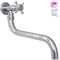 KOPYFANTAP Robinet Mural Eau Froide Long, Rotatif à 360° Robinetterie Murale de Lavabo Extérieur Jardin Long, Simple Eau Froide Robinets Mural Chromé pour Cuisine, Jardin, Salle de Bain, G1/2