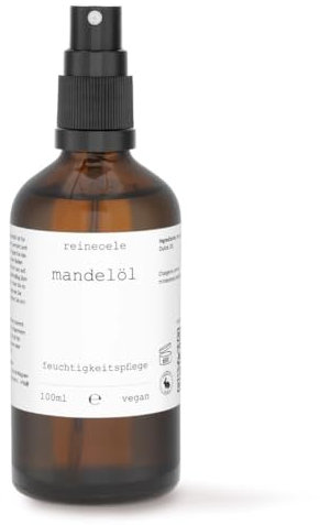 Mandelöl kaltgepresst bio 100% rein ideale Pflege für Haut & Haare 100ml Glasflasche von reineoele
