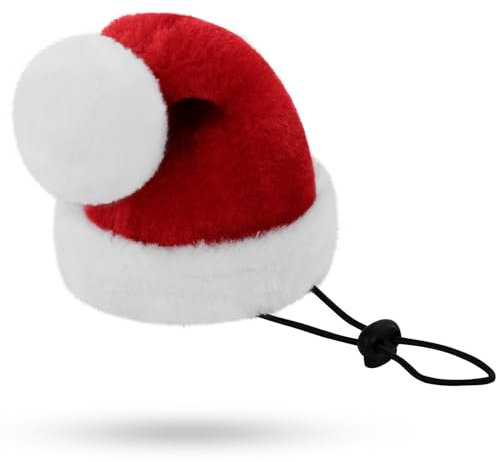 KONVINIT Weihnachtsmütze Hund Klein Weihnachtsmütze für Hunde,Weihnachtsmütze Katze Nikolausmütze Hund Santa Mütze für Welpen Kleine Katzen Hunde,rot Size S