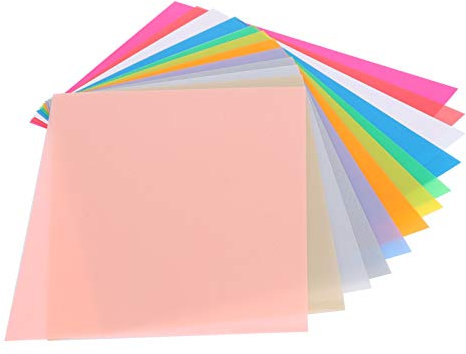 TOPINCN 12 Bunte Schrumpffolien, Papiere, Schlüsselanhänger-Zubehör, Schrumpffolienbögen, Handgefertigte Materialien, Dekoratives Papier Zum Basteln, 20 X 14,5 Cm