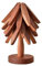 Lichi Wooden Tree Coasters, Wooden Trivets Decorative for Kitchen Table (Walnut Color, 4pcs)