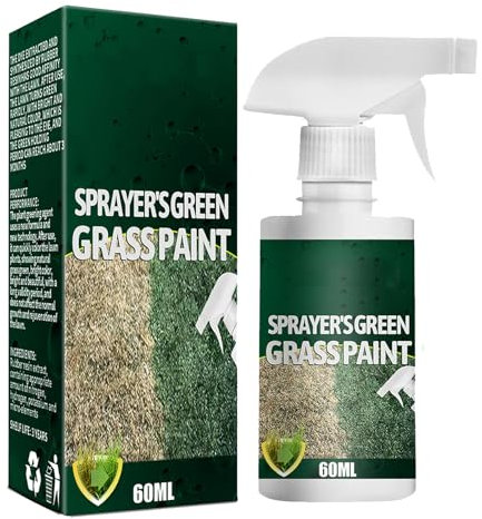 KOAHDE Grüne Grasfarbe Für Rasen,Grün Spray für Rasenflächen,Verbessertes Grünes Gras-Rasenspray,Fast Green Spray Gras- Und Rasenfarbe,Green Grass Paint Sprayer,Natürliches Grünes Rasenspray