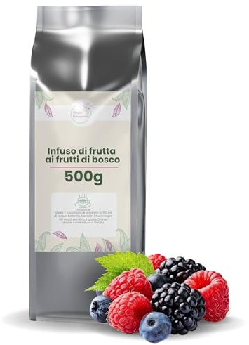 BRESEGHELLO - Infuso di Frutta Aromatizzato ai Frutti di Bosco 500 g - Miscela Selezionata per Infuso o Tisana Frutti Rossi - Mix per Tisane Fredde o Calde