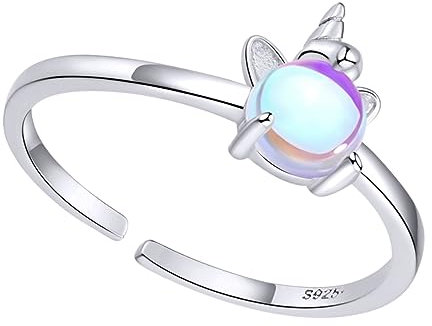 Beavorty ring einhorn Öffnender Einhornring Silver