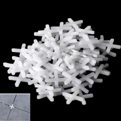 Tile Spacers (1,1.5,2,2.5,3) mm Hard Plastic Cross Spacer, Professional Tile Spacers Kit for Perfect Wall, Floor Tiling Durable Ceramic Spacers for Consistent Grout Lines, Easy Installation 500pcs