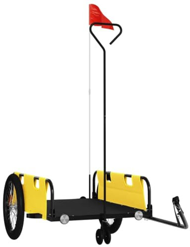 Fahrradanhänger aus Oxford-Gewebe & pulverbeschichtetem Eisen - Robust & Wetterfest - Ideal für Familien & Outdoor-Abenteuer