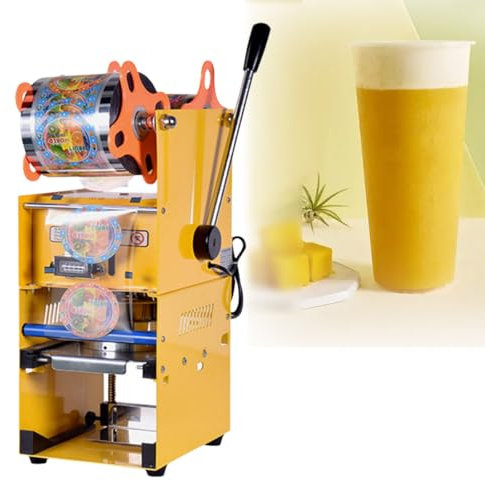 XCSCUK Milk Tea Sealing Machine, Manual Bobas Tea Cup Sealer, Bobas Bubble Tea Sealing Machine,For Bubble Milk Coffee Smoothies