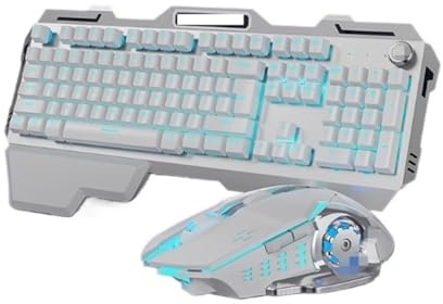 WUTIANBAO Keyboard And Mouse Set Desktop USB Keyboard And Mouse And Kit Wireless And Ergonomic Design(White)