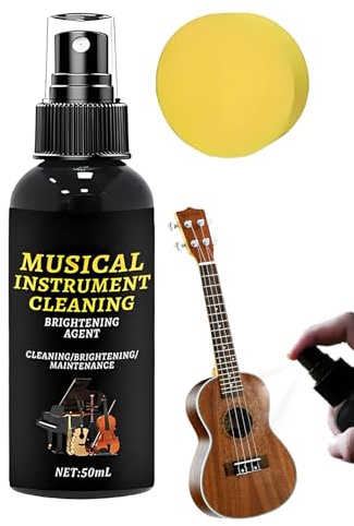 Polish für Gitarre, glänzender Reiniger und Polieren – Spray 100 ml für Klaviertastatur – für Flöte, Trompete, Posaune, Klarinette, Bass, Musikunterricht, Studio Zuhause
