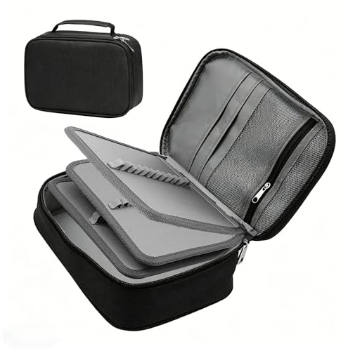 LPVVPEZ Large Pencil Case with Compartments, 72 Slots Multi-Layer Detachable Organizer Bag, Big Capacity Black Pen Storage for School, Office, Art Supplies, Coloring Pencils & Craft Tools