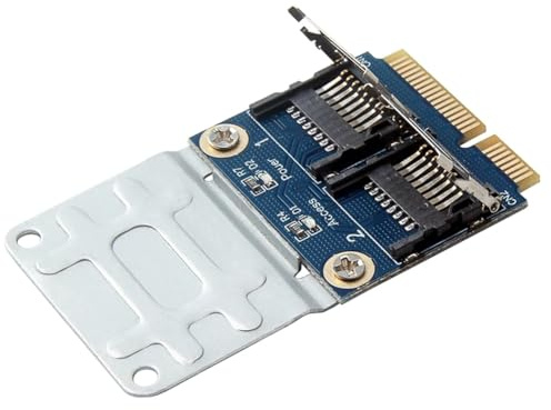 Bosiyrggrl Für Laptop-Kompatible Mini-PCI-E-Adapter 2 SSD HDD-Slots Micro-S D SDHC SDXC TF An Mini PCIe Speicherkartenleser