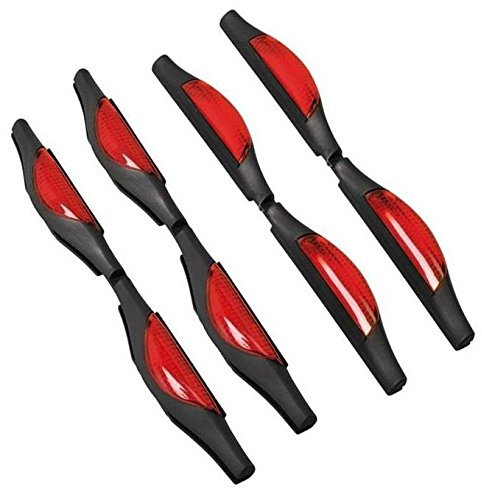 4x Push On Door Guard Protectors Edge Strip Reflectors Red