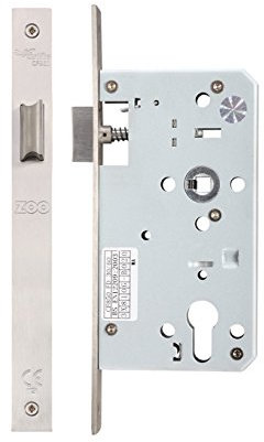 Zoo ZDL0060L Mortice DIN Latch Door Case Body 60mm Backset Satin Stainless Steel