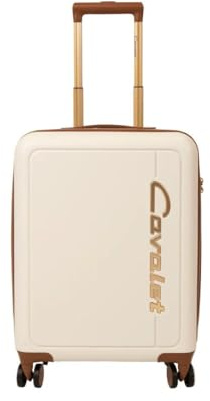 Bowatex Koffer Creme-Weiß 55 cm, Handgepäck Hartschalenkoffer Trolley Cavalet