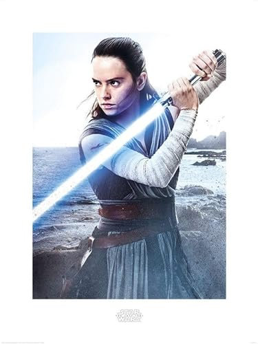 Star Wars The Last Jedi Rey Engage 60 x 80cm Kunstdruck, Mehrfarbig