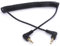 OpenII Coiled 3.5mm Audio Cable - 90 Degree 3.5 TRS Headphone Adaptor Aux Stereo Extension Cord