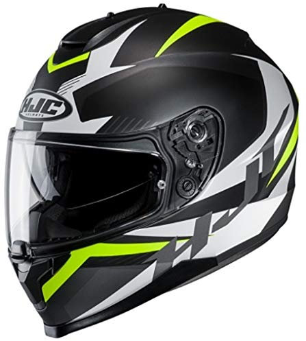 HJC Helmets Motorradhelm HJC C70 TROKY MC4HSF, Schwarz/Weiss/Fluo, XS 15117406