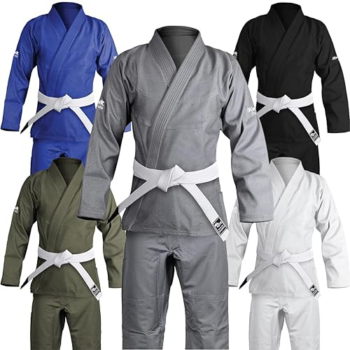 Hawk Sports Brazilian Jiu Jitsu Gi for Men and Women with Jacket, Pants, and White Belt for Martial Arts Training