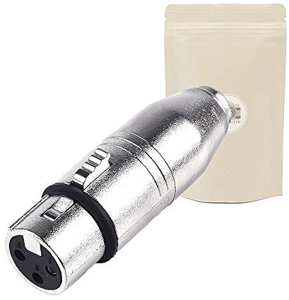 Adattatore spina Jack 3.5mm Femmina verso spina XLR Femmina - Connettore audio jack minijack 100% in metallo - 3 poli pins - Adaptout marca francese