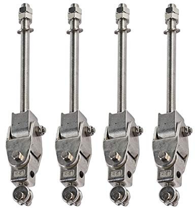 Gartenwelt Riegelsberger Premium Schaukelhaken XXL für Balken 40-200 mm Edelstahl V2A zum Durchschrauben M16 öffentlich 4 Stück