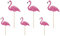 6 Stück Cupcake Topper Flamingo in Rosa 15cm-23,5cm Tortenaufleger Kuchendekoration Muffindekoration Candybar