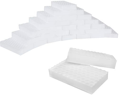 Starvast Magische Schwämme, 50 Stück, aus Melamin, Reinigungsschwamm, magischer Radiergummi, für Badezimmer, Pool, Küche, Boden, Wand, Weiß, 10 x 6 x 2 cm