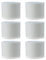 ANCLLO 6 rollos de papel crepé de 4,5 cm x 25 m, serpentinas para colgar decoraciones para fiestas de cumpleaños, bodas y festivales (Blanco)