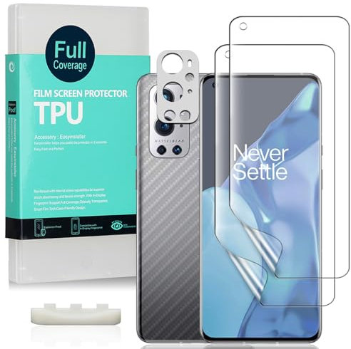 Ibywind 2 Pcs Screen Protector For OnePlus 9 Pro 5G,Flexible TPU Film,With 1Pc Camera Lens Protector,1Pc Back Film,Bubble Free,Easy To Install