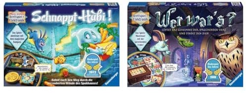 Ravensburger Schnappt Hubi, Gesellschafts- und Familienspiel, für Kinder und Erwachsene & Kinderspiel Wer War's, Gesellschafts- und Familienspiel, für Kinder und Erwachsene