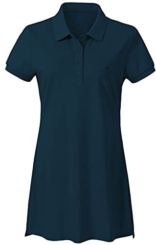 AjezMax Femme Polo Robe Manches Courtes Coton Sport Tennis Golf Dress Vert foncé L