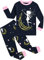 EULLA Kinder Mädchen Schlafanzüge Lang Baumwolle Winter Pyjama Set Glow in The Dark Prinzessin Zweiteilig Nachtwäsche 92 98 104 110 116 122 128 134 140 B-dunkelblau Glow in The Dark Prinzessin DE 122