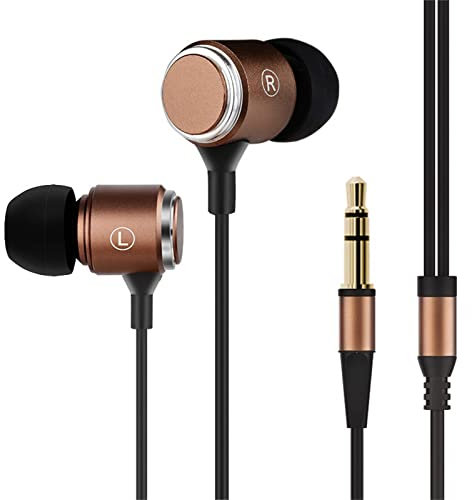 Long Cord Earplug Headphones Without Mic for Tv Watching,Wired Ear Buds Earbuds Without Mic,Noise Cancelling Music Headphones for Work,Deep Bass 3.5mm Earbuds for Compute,in Ear Monitors (6.5FT)