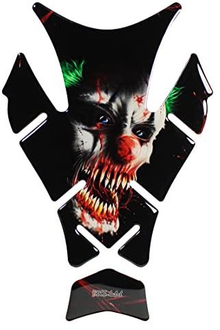 BIKE-label Adesivo per serbatoio 3D per moto, protezione del serbatoio, Clown Joker X507009