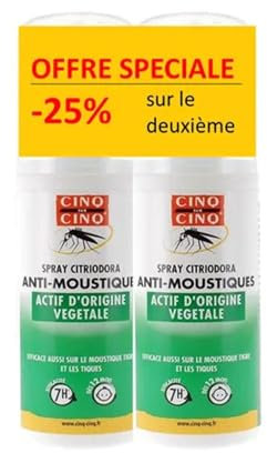 Cinq sur Cinq Spray Citriodora Anti-Moustiques Lot de 2 x 100 ml