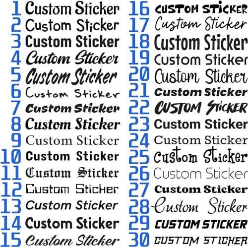 Custom Text Vinyl Decal Sticker Personalised Business Car Van Shop Window Campervan Lettering Stickers | 20cm-55cm X2