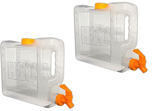 2er Set Getränkespender mit Zapfhahn 3,5l Wasserspender Kühlschrank Saft Cocktail Spender Dispenser Saftspender Wasserkanister Getränke Spender für Kaltgetränke