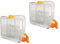 2er Set Getränkespender mit Zapfhahn 3,5l Wasserspender Kühlschrank Saft Cocktail Spender Dispenser Saftspender Wasserkanister Getränke Spender für Kaltgetränke