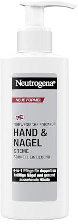 Neutrogena Hand & Nagel Creme (150 ml), feuchtigkeitsspendende Handcreme mit 4-in-1 Pflege für schöne Hände & Nägel, schnell einziehende Hautpflege mit Panthenol & Glycerin im Handcreme Spender