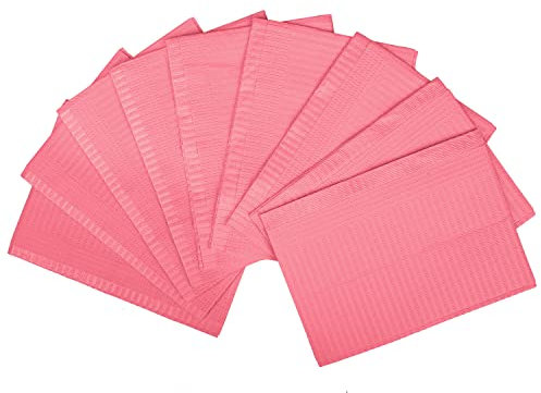 UNVOJL 60 Pack Nail Art Table Mat Pink Nail Art Paper Table Mat Pad Sheet Salon Practice Manicure Tool Nail Art Paper Desk Pad Protector (Pink)