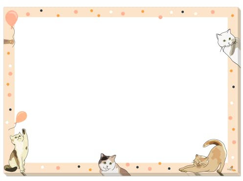 Katzen Schreibtischunterlage aus Papier | DIN A3 Malblock | 25 Blatt