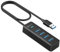 PHIXERO USB 3.0-Hub, 4 Ports USB-A-Splitter, ultraflacher USB-Expander für Maus, Tastatur, Flash-Laufwerk, U-Disk, Drucker, kompatibel mit Laptop, Desktop-PC, Xbox, PS5 und mehr