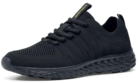Shoes for Crews Men's Slip-Resistant Work Sneakers – Comfortable, Water-Resistant Non-Slip, Removable Insoles – Ideal for Gastronomy Restaurant Catering Kitchen, Chef-Footwear, Waiter – Everlight ECO