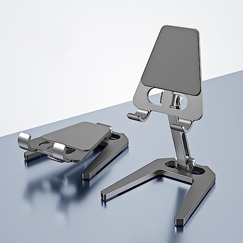 oporte Móvil,Soporte Móvil Mesa,Ajustable Soporte Teléfono Mesa,Plegable Soporte Teléfono de Aluminio para iPhone,iPad,Samsung,Huawei, Otras Smartphones.