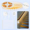 Motion Sensor LED Light Strip,4M Self-adhesive Warm White 2700K LED Strip Lights with Constant On,Motion Activated,Night Sensing 3 Modes,12V Dimmable PIR Night Light for Bed,Closet,Stairs-8X50CM