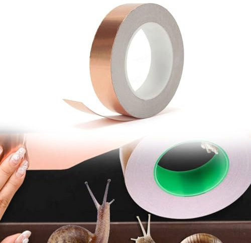 Ruban Cuivre Anti Limaces,Ruban Cuivre Anti Escargots,Ruban de Cuivre,Ruban de Cuivre Contre Les Escargots,Barrière Anti-escargots Protection,Protection Autocollante Contre Les Limaces