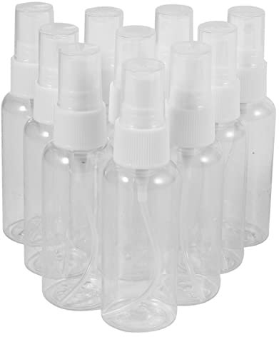 Tbkoeudhg 10Pcs 50ML Atomiseur de Parfum en Vaporisateur Transparent Vide Miniature Peut Remplir la Bouteille de Voyage