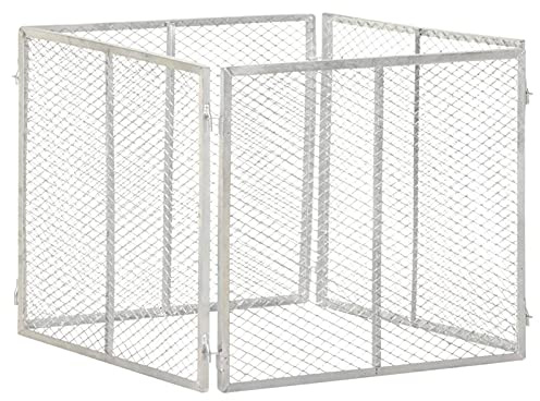 Homgoday Compostiera da Giardino 85x85x70 cm in Ferro Zincato per Spiaggia Piscina Giardino